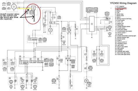 installing  headlight resistor   updated yamaha yfz forum yfz