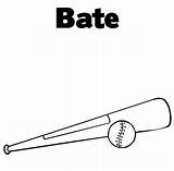 Beisbol Bates Bat sketch template