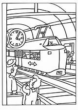 Station Train Coloring sketch template