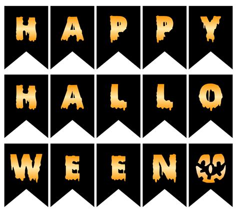 happy halloween banner printable