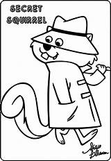 Coloring Squirrel Secret Way Pages Wecoloringpage Template sketch template