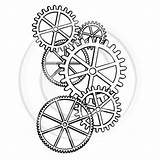 Gears Cogs Momo Libro Engranajes Clock Relojes 1683 Acessar Diseños Ciclismo sketch template