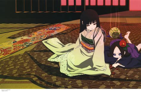 oka mariko enma ai kikuri jigoku shoujo absurdres artbook highres