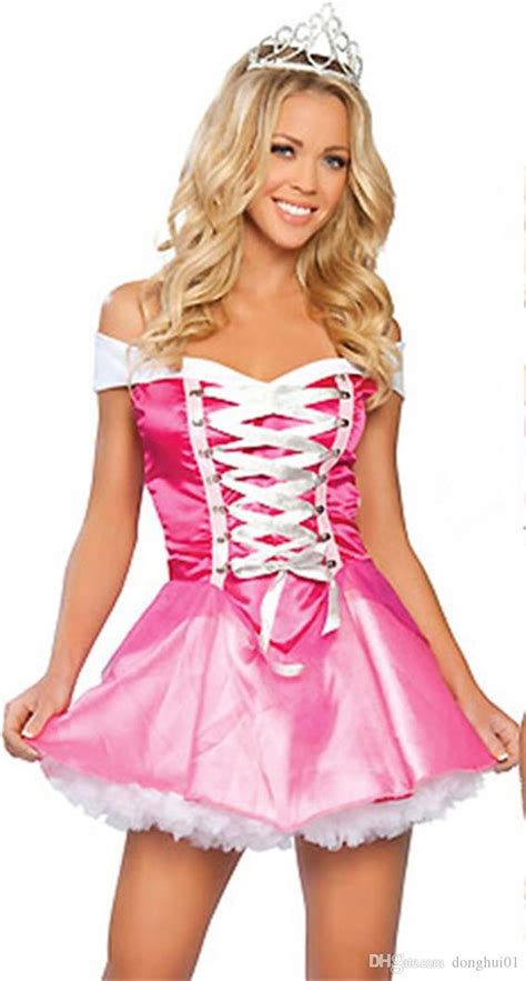 Cosplay Sexy Adult Costumes Snow White Princess Dress Pink