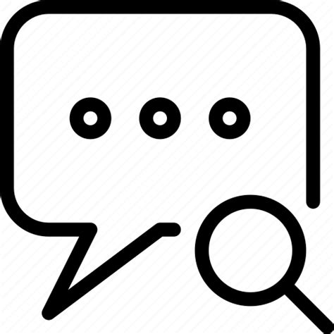 chat search communication find message icon   iconfinder