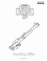 Fortnite Coloring Pages Rifle Hunting Printable Weapons Print sketch template