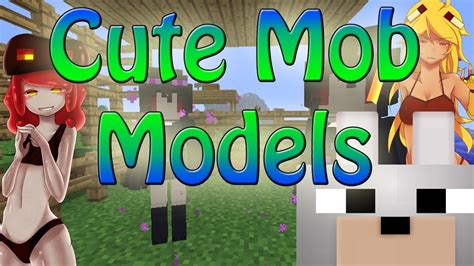 minecraft mods cute mob model mod  review  tutorial youtube