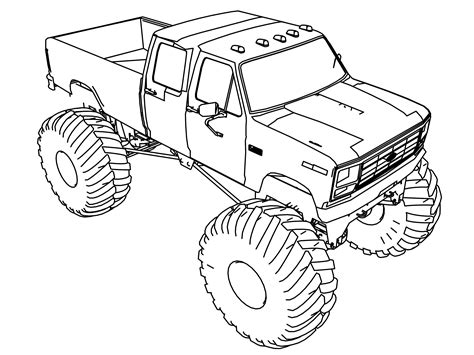 printable coloring pages monster trucks