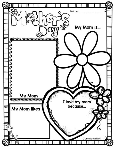 mothers day activities printable  digital prendas  da mae
