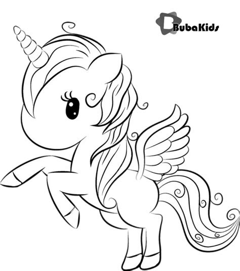cute unicorn coloring page  printable coloring pages bubakidscom