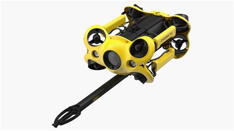 model chasing  underwater drone  grabber arm rigged turbosquid