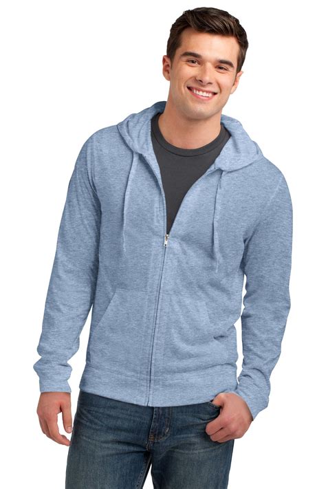 district mens lightweight full zip casual long sleeve zip  hoodie xs  dt ebay