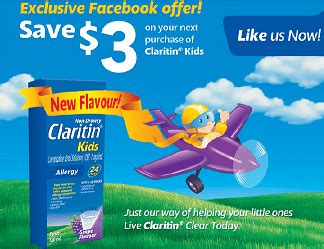 save   claritin kids printable coupon canadian freebies