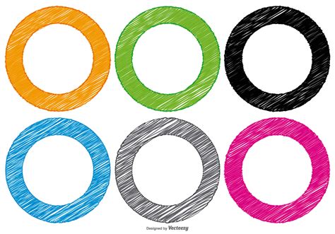 scribble style circle shapes  vector art  vecteezy