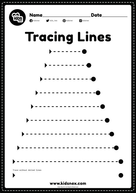tracing lines practice printable  toddlers preschool tracing