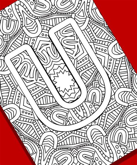 alphabet adult coloring pages instant  letter  etsy alphabet