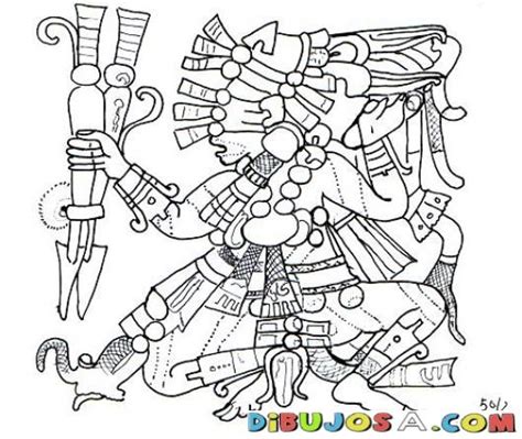 dibujo maya con lanzas para colorear colorear mayas dibujo maya con lanzas para colorear