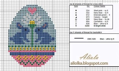 decorated easter egg  cross stitch pattern   pinterest