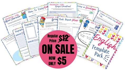 english template pack sales page  discount blessed homeschool