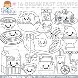 Breakfast Coloring Pages Food Stamp Getdrawings Getcolorings sketch template