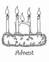 Advent Candles Acolyte sketch template