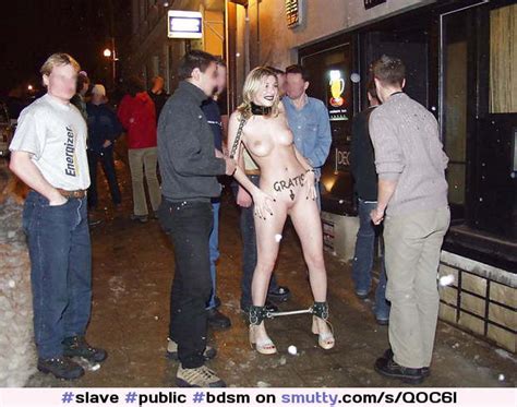 slave public bdsm publikbdsm pibliknude nude bound slavegirl