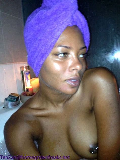 eva marcille nude private pics — ebony queen is bathing and posing with nipples out of towel