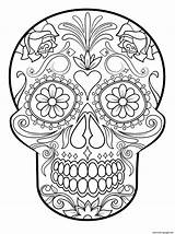 Calavera Coloring Skull Sugar Pages Printable sketch template