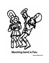 Marching Band Fun Coloring Pages Music Marchingband Colormegood sketch template