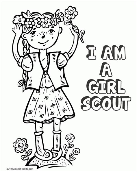 girl scouts coloring pages coloring home