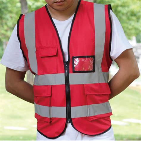 safety vests  vis reflective safety vest  multi pockets zipper topsfshoescom
