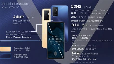 vivo ve  specifications emerge  official announcement gizmochina