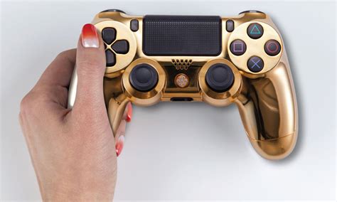 glamorous gamer  ps controller  coated   gold glamattech