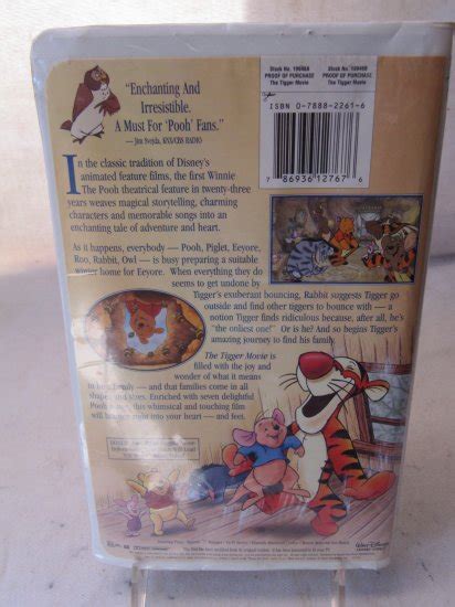 the tigger movie walt disney pictures vhs video movie in case