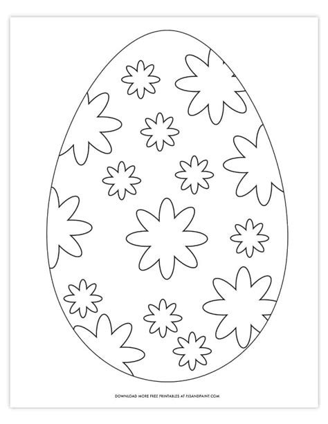 printable easter egg coloring pages easter egg template