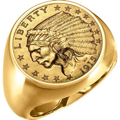 gold mens mm coin ring    indian head gold coin sarrafcom
