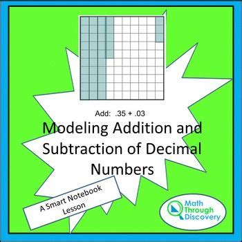 modeling addition  subtraction  decimal numbers sn addition