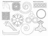 Viking Norse Vikings Carvings Runes Thematic sketch template