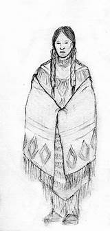 Native American Woman Coloring Pages Women Drawing Drawings Pencil Google sketch template