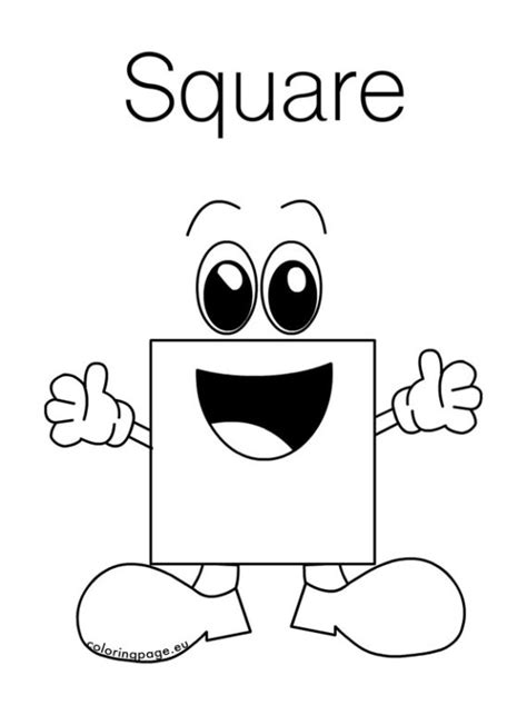 preschool square coloring page printable coloring page