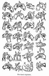 Language Sign Alphabet Asl Blind British Karenswhimsy Two sketch template