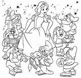 Neige Nains Dwarfs Greatestcoloringbook Coloriages Spectaculaire Danieguto sketch template