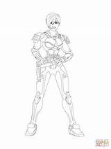 Coloring Calhoun Pages Dominant Armor Looking Her Drawing sketch template