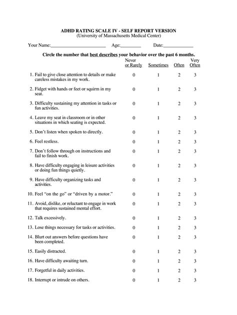 conners rating scale fill  printable fillable blank pdffiller