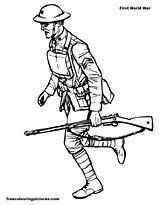 Coloring Pages Ww1 Soldier Getcolorings Color Print Getdrawings sketch template