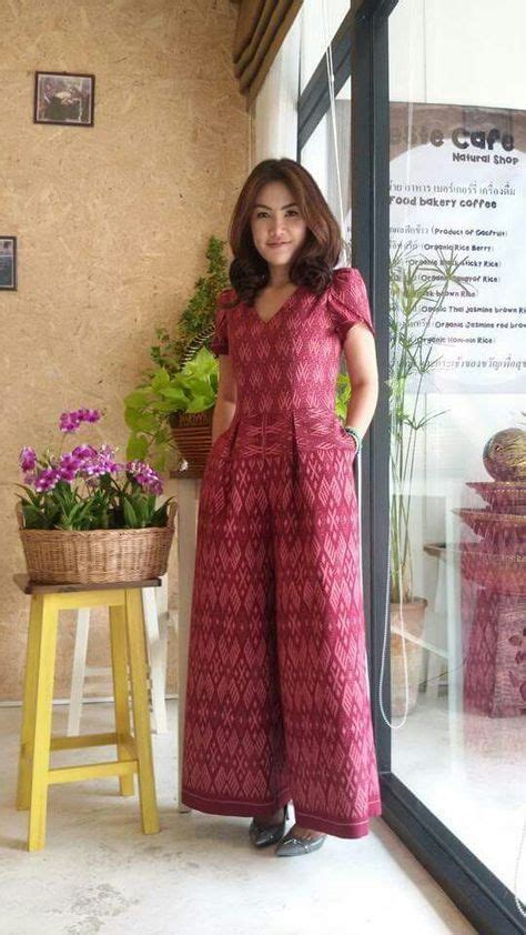pin  rajuul shah  jumpsuit batik fashion ikkat dresses thai