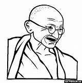 Gandhi Mahatma Coloring Outline Pages Famous Kids Sketch Online Historical Thecolor Jayanti People Figure Drawings Template Activities Color Visit Coloriage sketch template