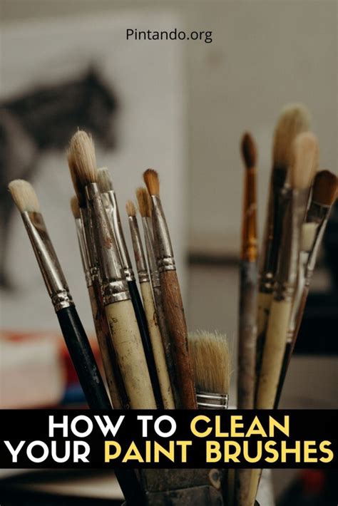 clean  paint brushes pintandoorg