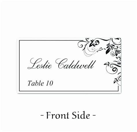 printable place card template    page  place card