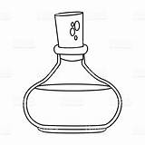 Potion Magic Line Drawing Chemical Coloring Battle Clipart Vector Clipartmag sketch template